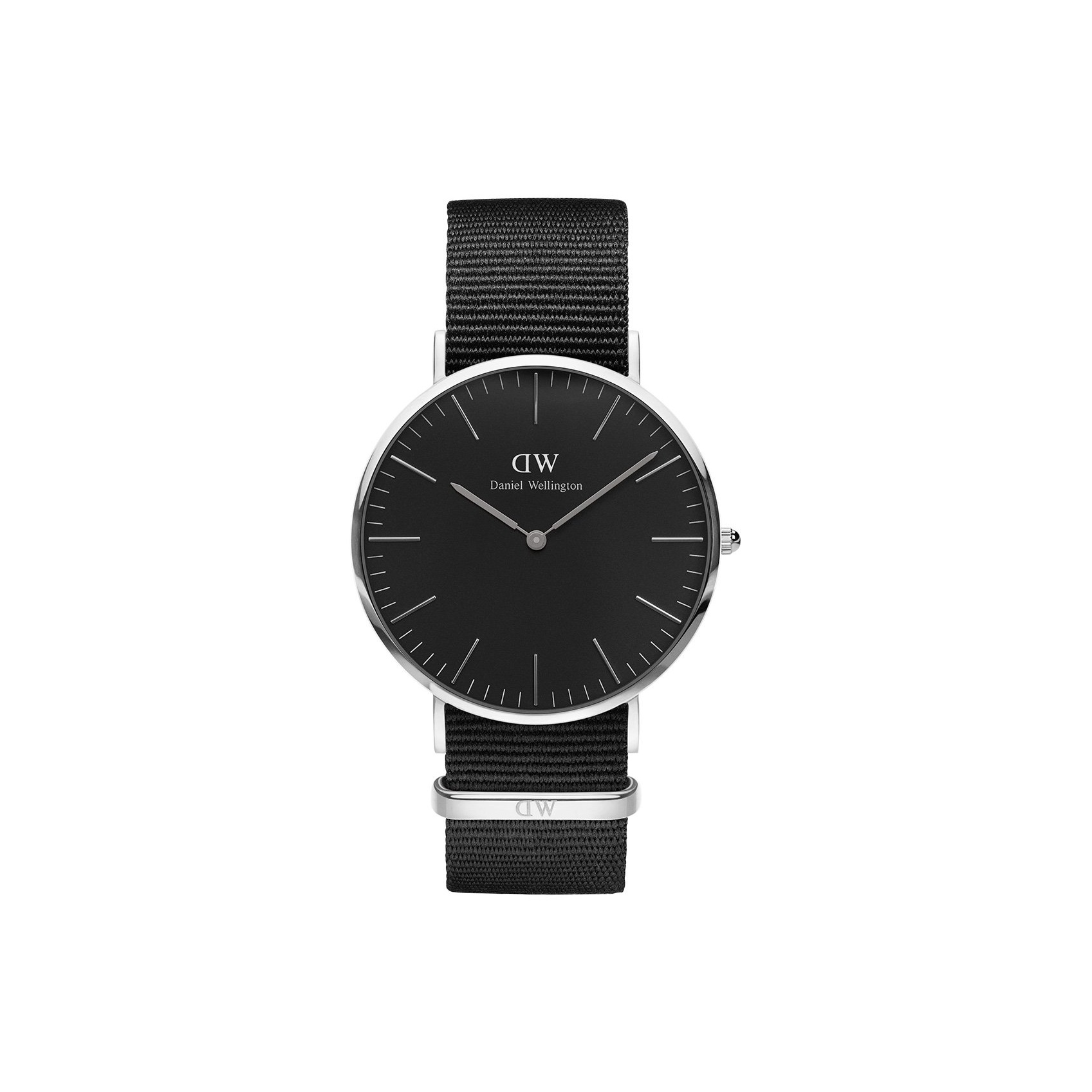 

Dw/Danielwellington Мужские наручные часы Daniel Wellington с кварцевым механизмом, нейлоновым ремешком и черным циферблатом, в коробке
