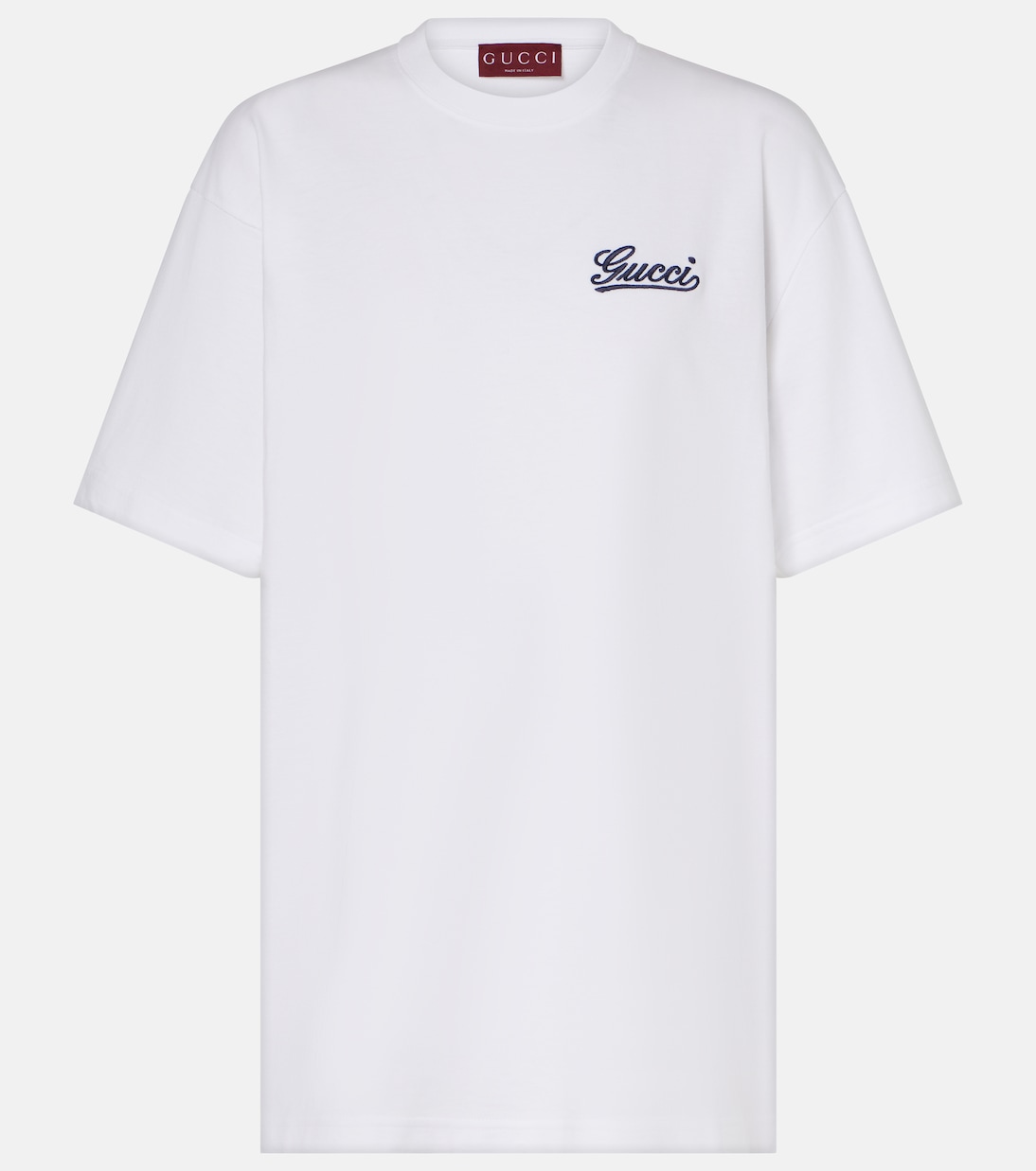 

Футболка из хлопкового джерси с логотипом Gucci, Off White/Mix