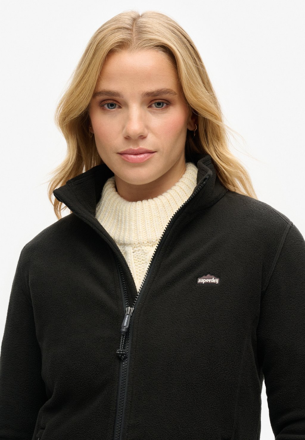 

Флисовая куртка POLAR Superdry, черный