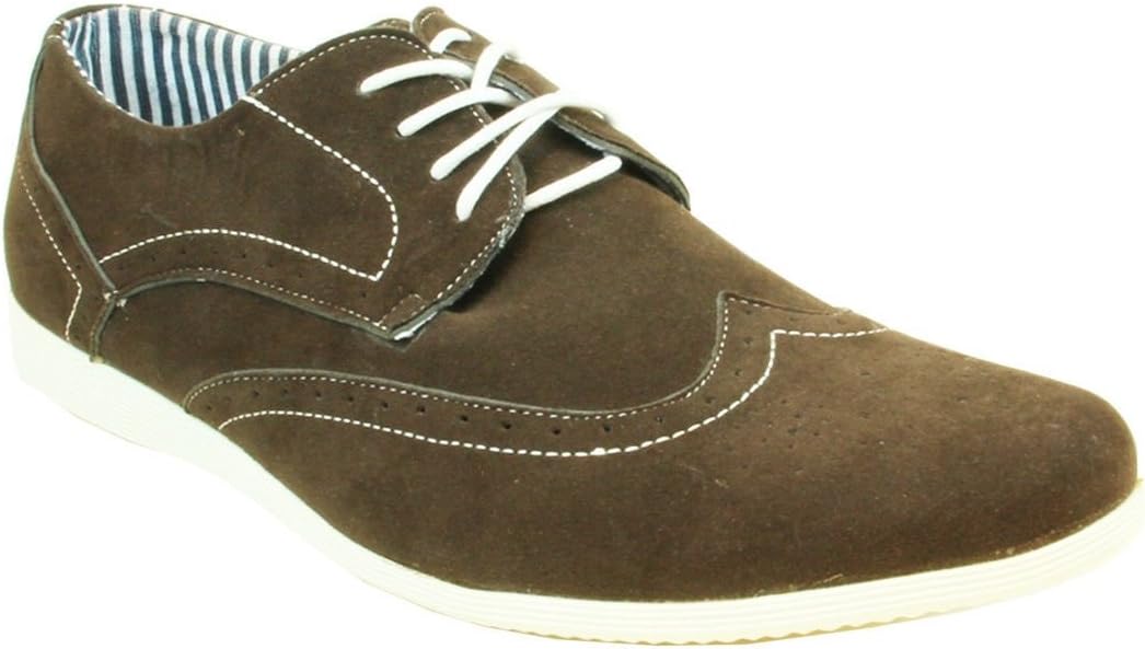 

Мужские повседневные туфли Coronado Cody-4 из искусственной замши с мягкой комфортной стелькой и классическим дизайном носка типа «крыло», коричневый