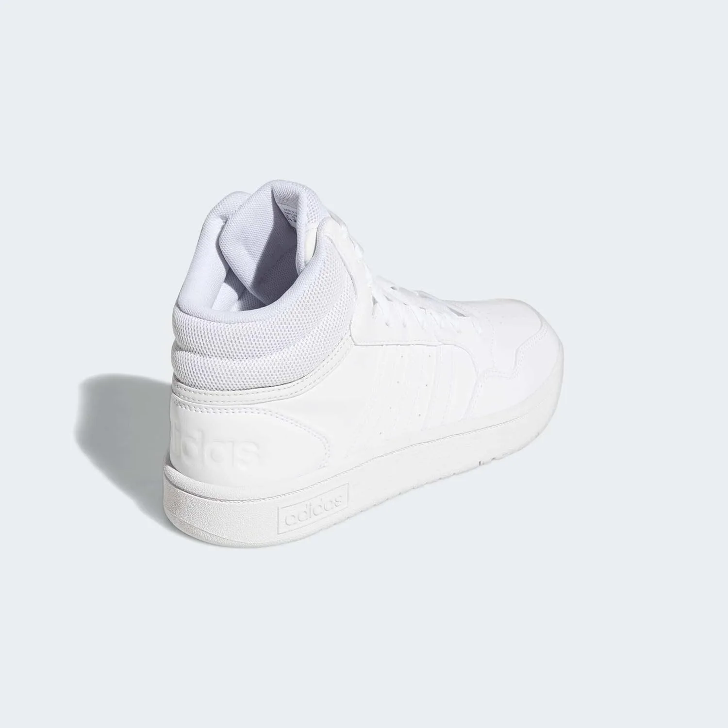 Мужские баскетбольные кроссовки Adidas Hoops 3.0 Mid Lifestyle в классическом винтажном стиле, белый/серый — фото 4