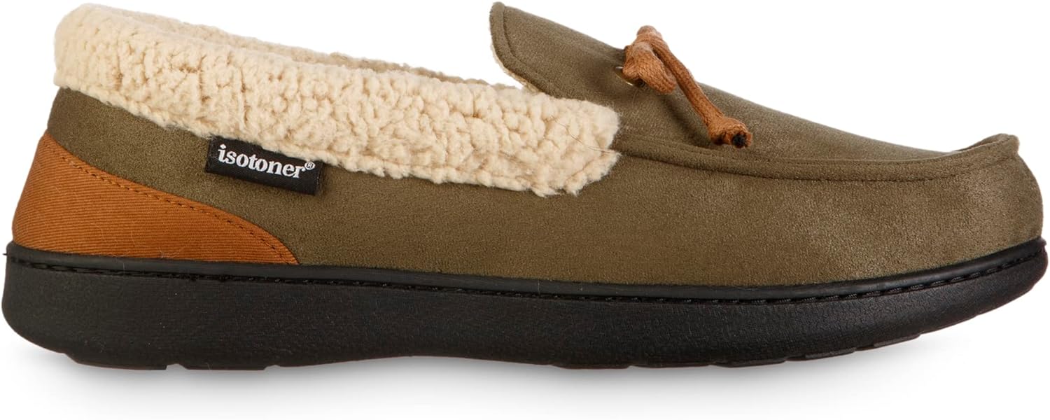 Мужские тапочки Isotoner Indoor/Outdoor Slip-on Vincent из микрофибры с эффектом памяти, Loden — фото 2
