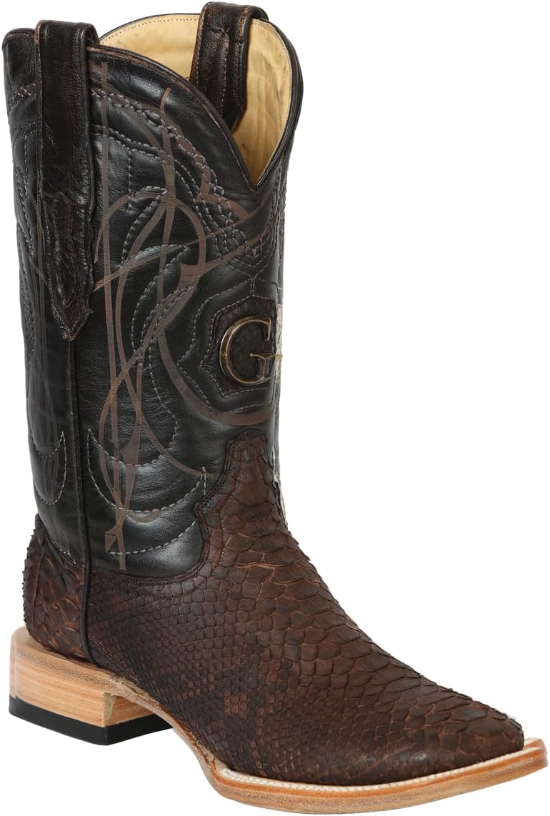 

Мужские экзотические сапоги El General из питона для родео - коричневые Generic