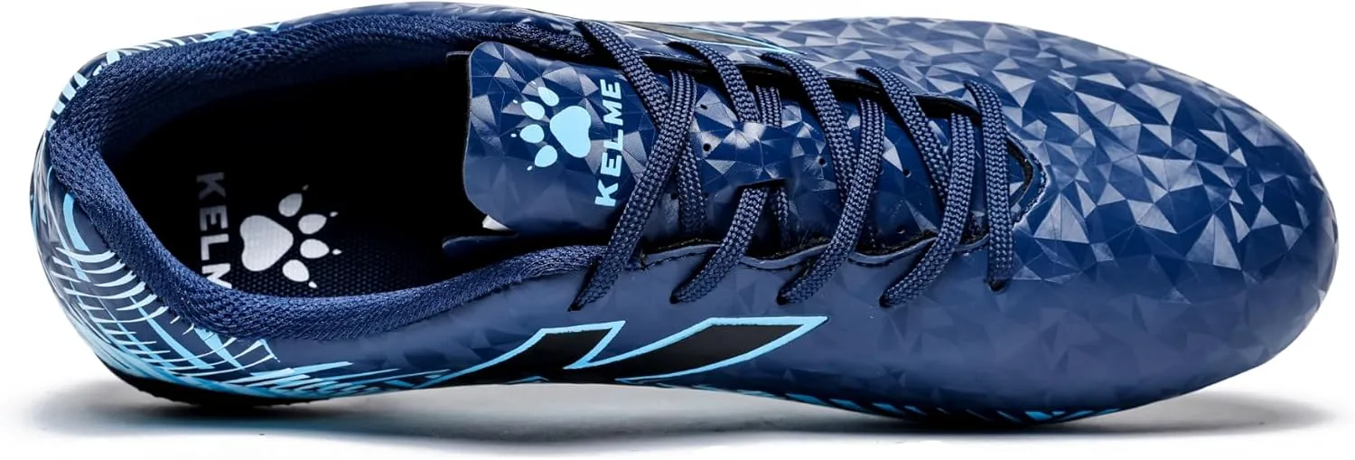 Футбольные бутсы KELME Blaze для молодежи, для твердого/искусственного покрытия, уличная спортивная обувь для молодых мужчин и женщин, синий/черный — фото 3