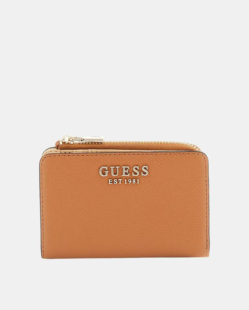 

Кошелек для карт и монет с молнией и магнитной застежкой Guess, оранжевый