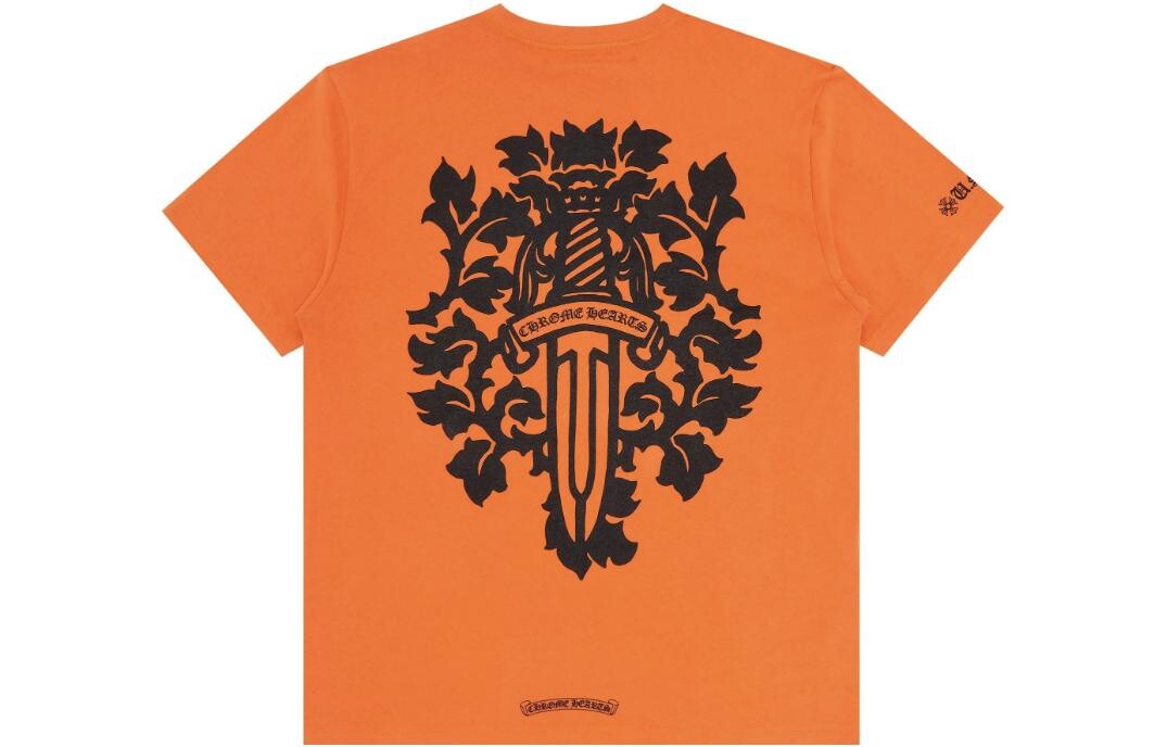 

Футболка унисекс оранжевая Chrome Hearts, оранжевый