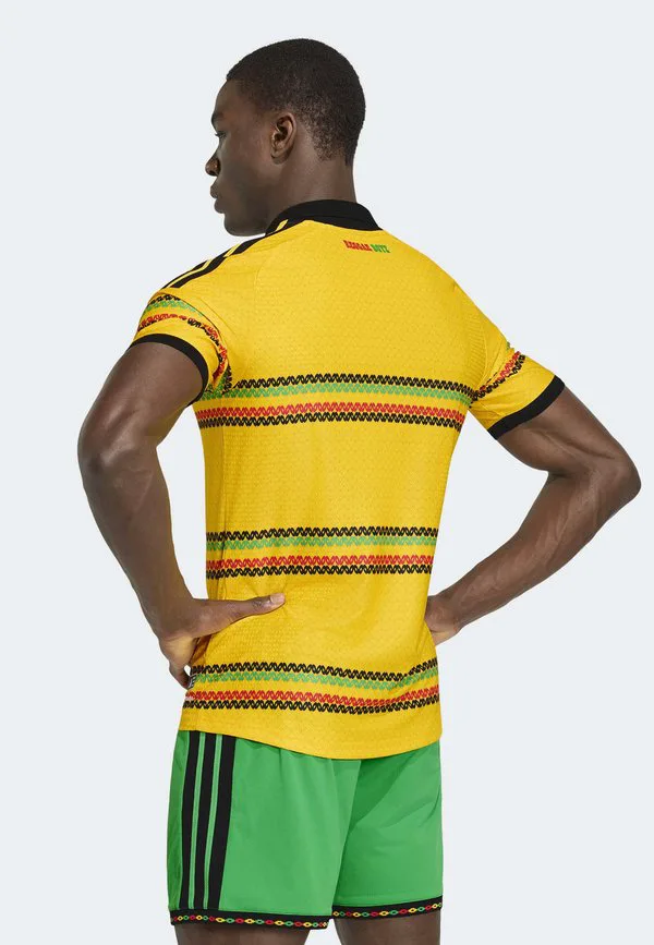 Ямайка 26 x bob marley home authentic sports футболка Adidas Performance, Bold Gold — фото 2
