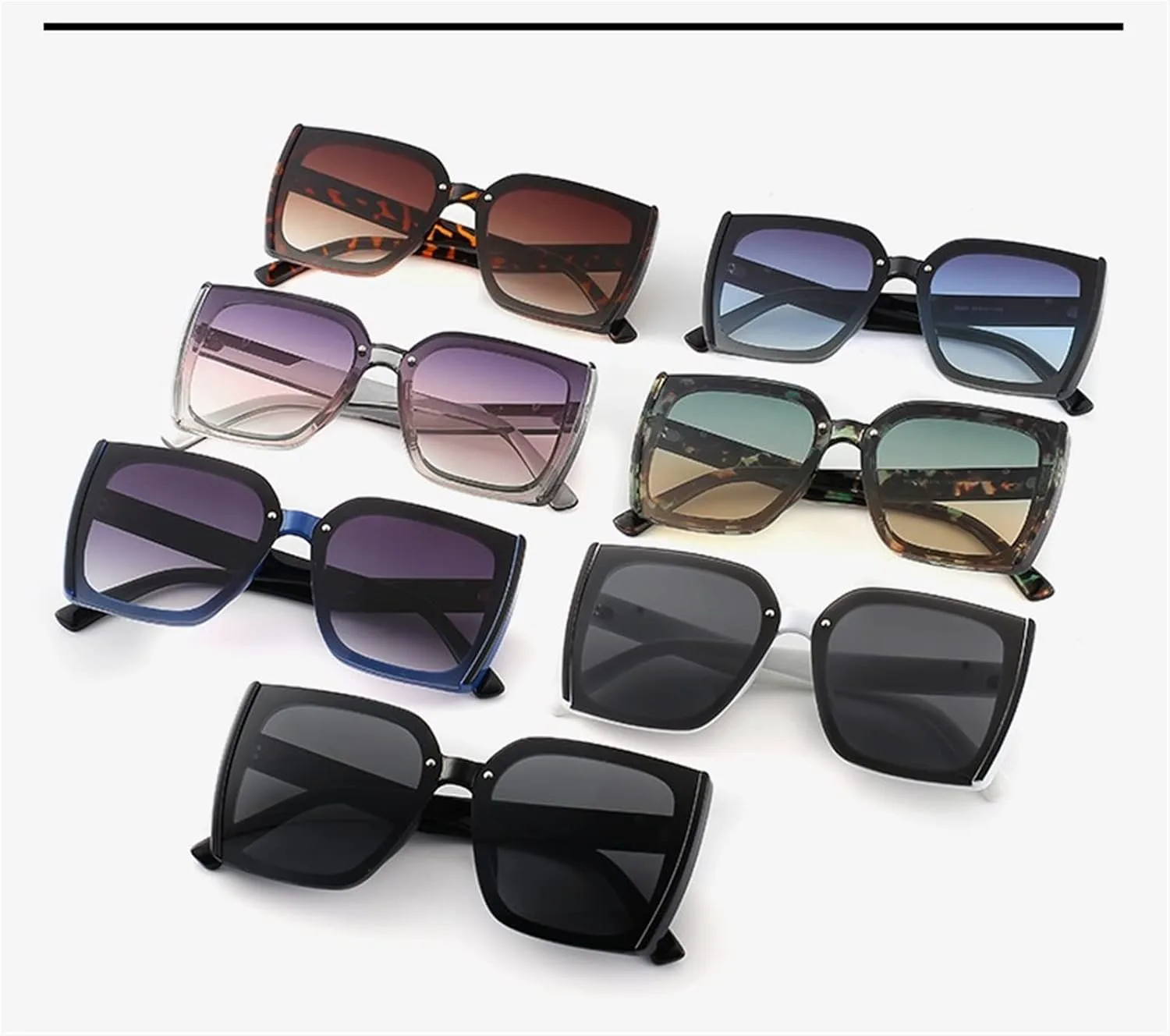 

Модные ретро-солнцезащитные очки квадратной формы для мужчин и женщин, для отдыха на природе, пляжа и отпуска (Цвет: F, Размер: Средний) MTZJH, One Color