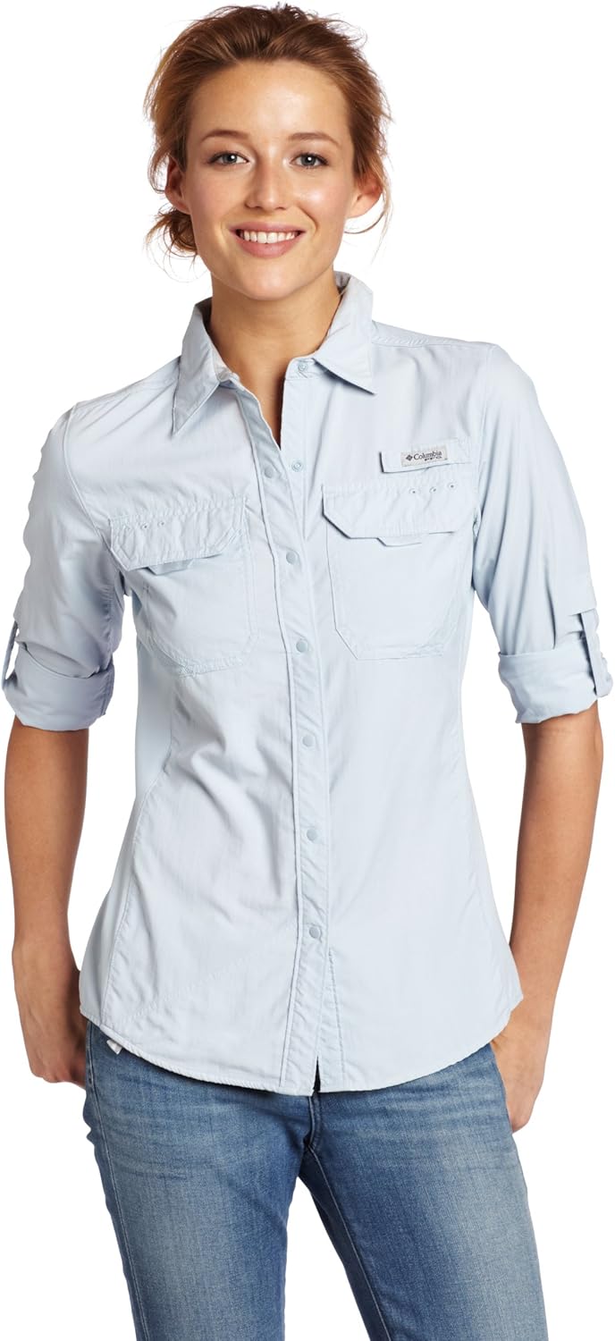 

Женская рубашка Columbia Ultimate Chill Hybrid с длинным рукавом (XL, Fossil), Mirage