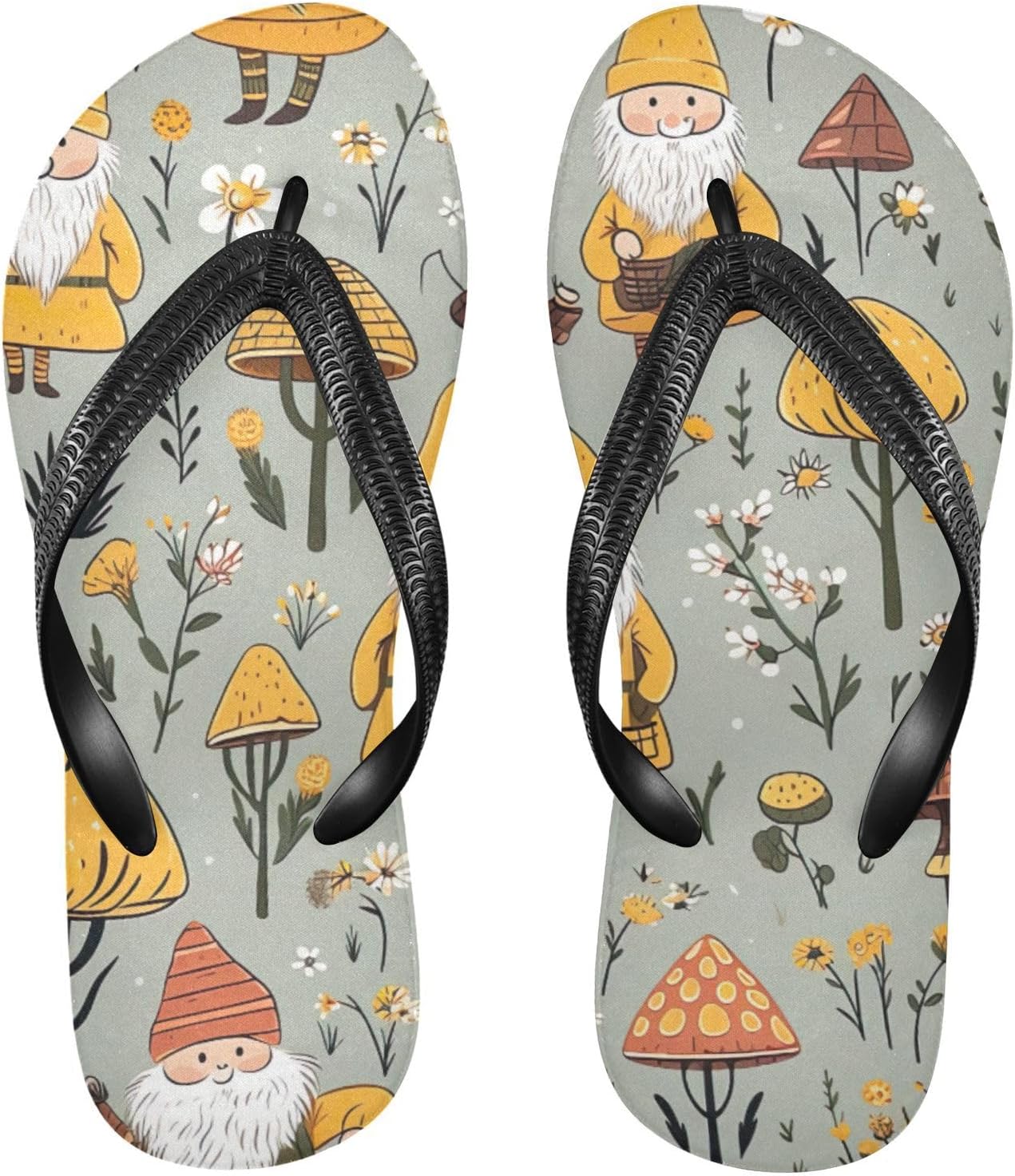 

Женские и мужские пляжные шлепанцы Mushroom Gnome Dwarfs для лета, повседневные, для душа Kfbe