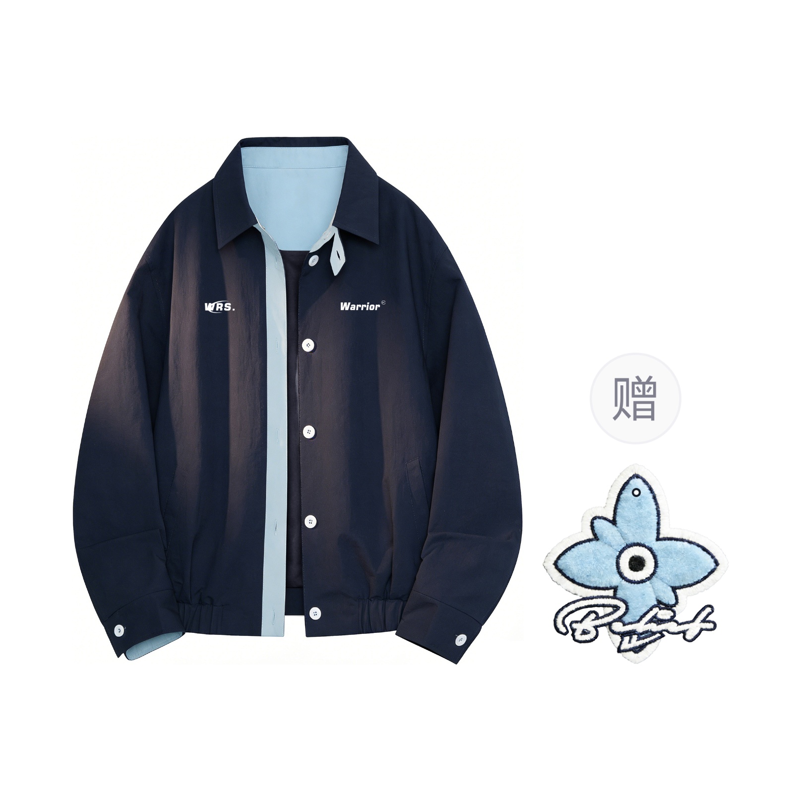 

Куртка Unisex Lapel Moderate Others WARRIOR, темно-синий[with badge+scented sachet charm]