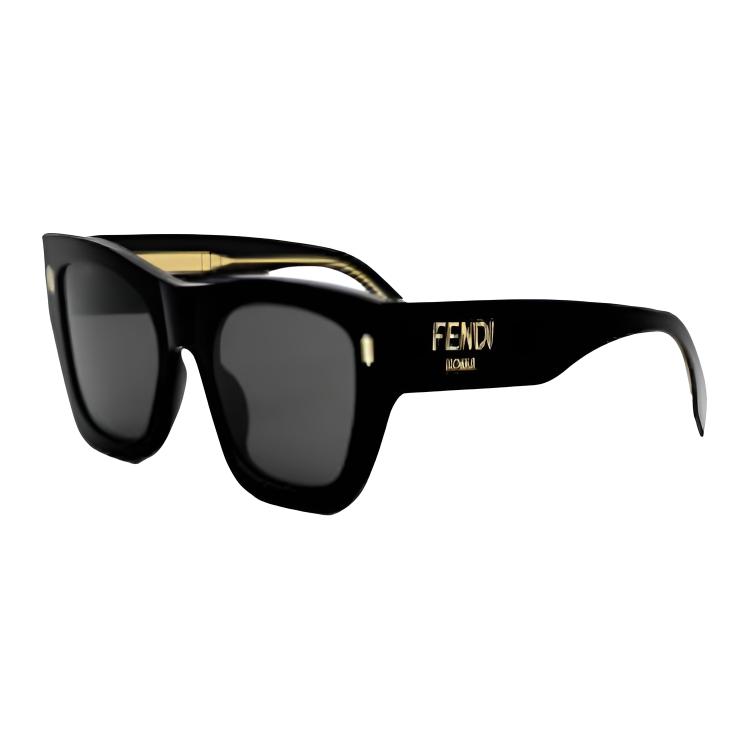 

FENDI Квадратные солнцезащитные очки женские черные, Black