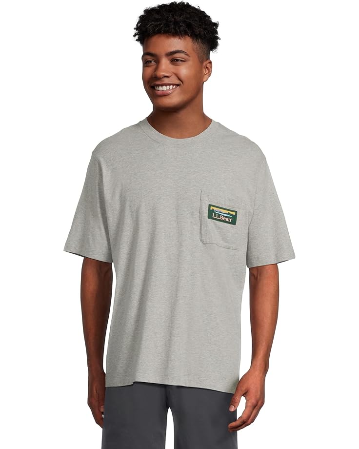 

Мужская футболка L.L.Bean Katahdin Logo с коротким рукавом, Gray Heather