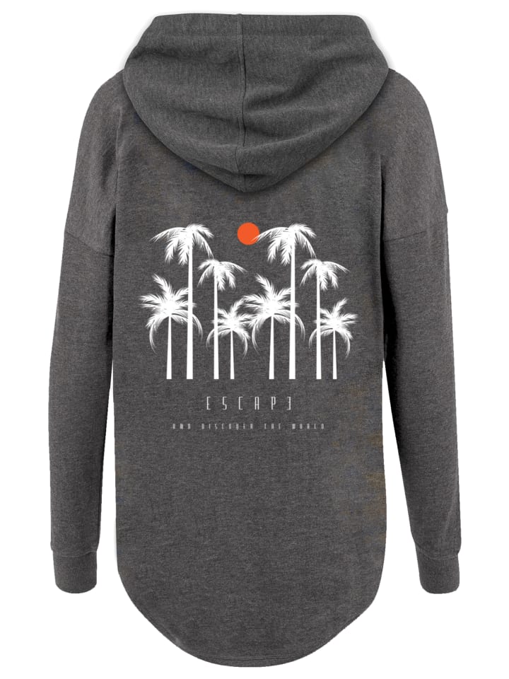 

Толстовка Oversize Escape Discover the World Palm Trees in древесный уголь F4NT4STIC