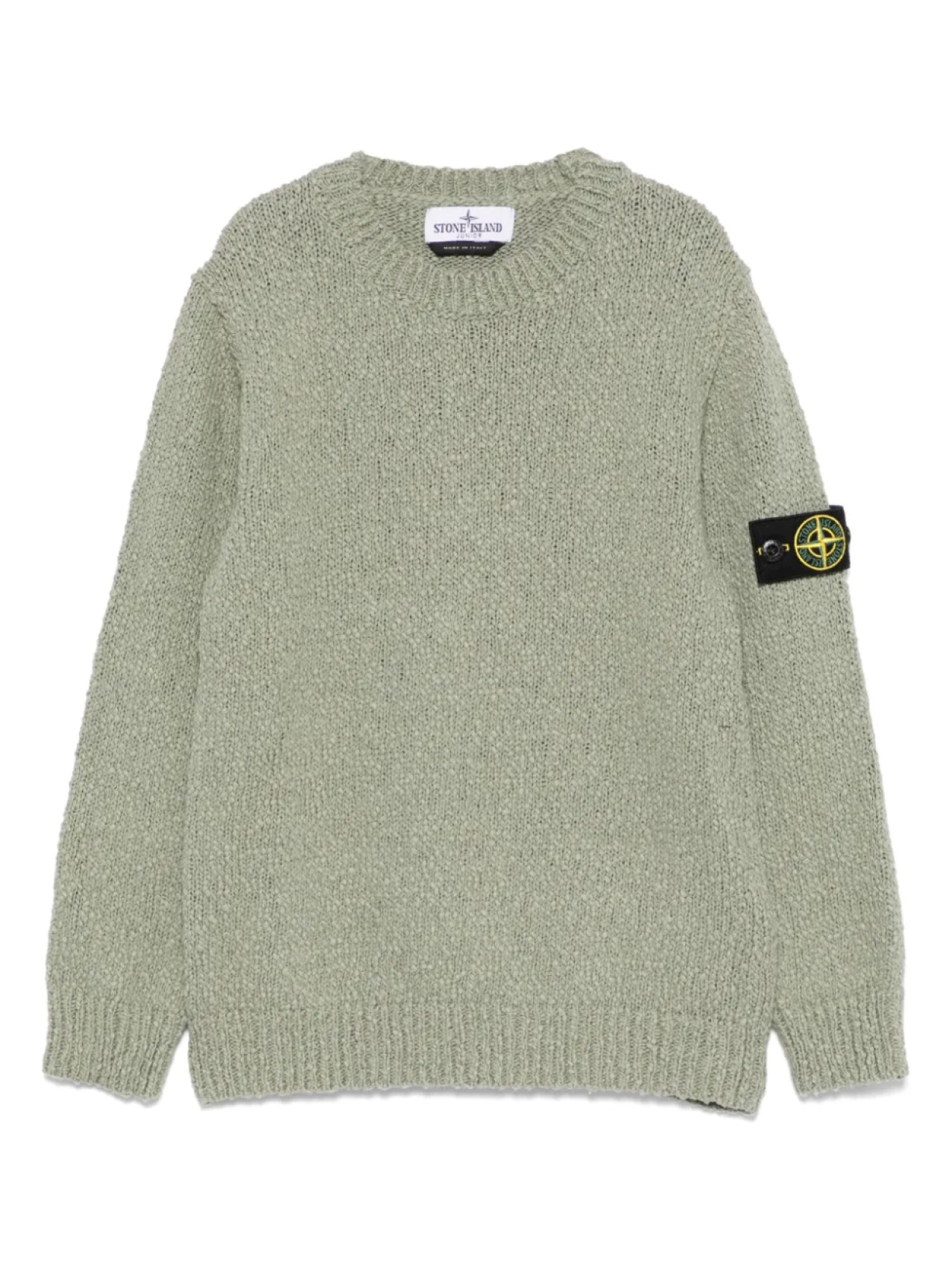 

Stone Island Junior свитер из ткани букле, зеленый