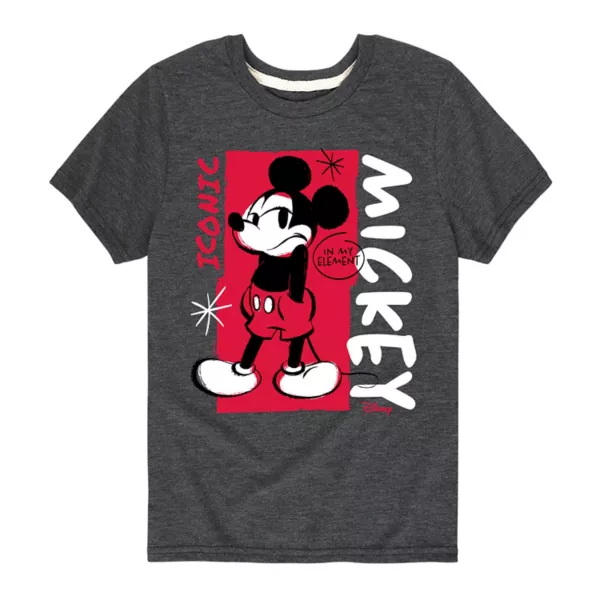 

Футболка с изображением Микки Мауса для мальчиков 8-20 лет Disney, серый