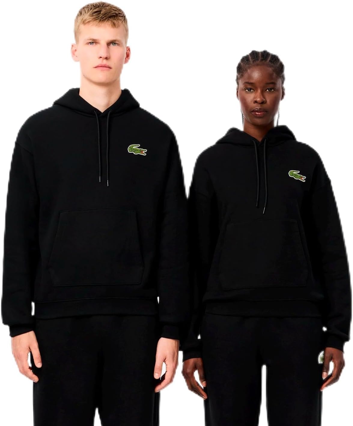 Официальный комплект Lacoste: толстовка Essential Hoodie + спортивные брюки Essential Sweat Track Plant, черный