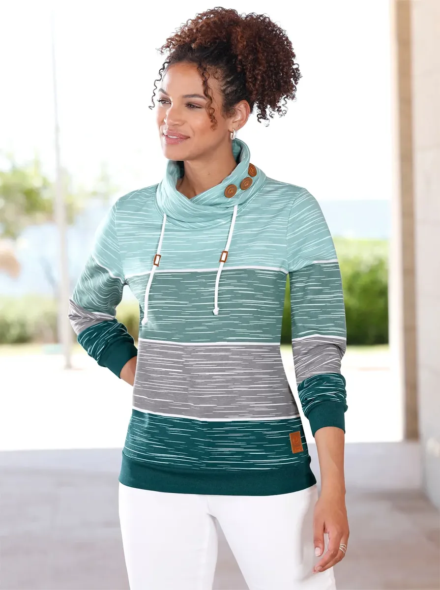 

Толстовка в стиле casual Casual Looks, цвет Petrol-Kalkmint-Bedruckt