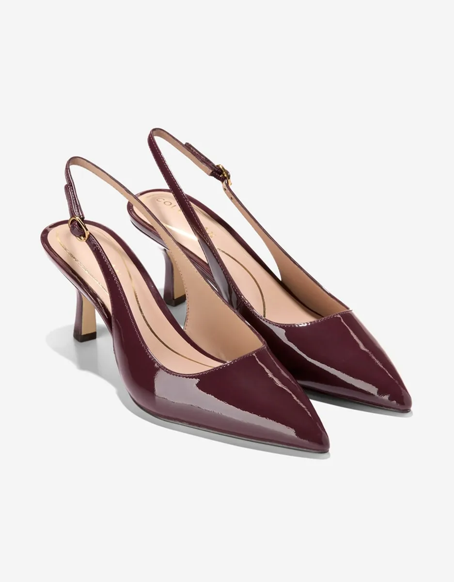 Женские туфли-лодочки без задника, выполненные из кожи Cole Haan, гранатовый — фото 4