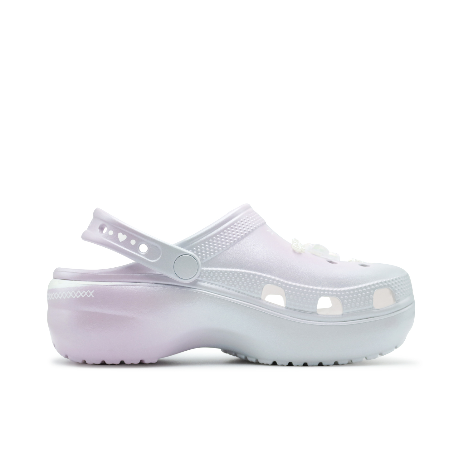 Классические кроксы для женщин серебристо-розовые Crocs — фото 2