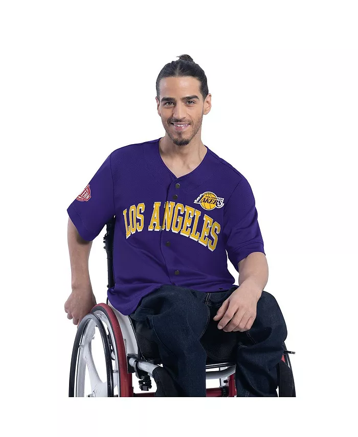 

Мужская модная бейсбольная джерси Los Angeles Lakers Adaptive Star Player в фиолетовом цвете G-III Sports by Carl Banks