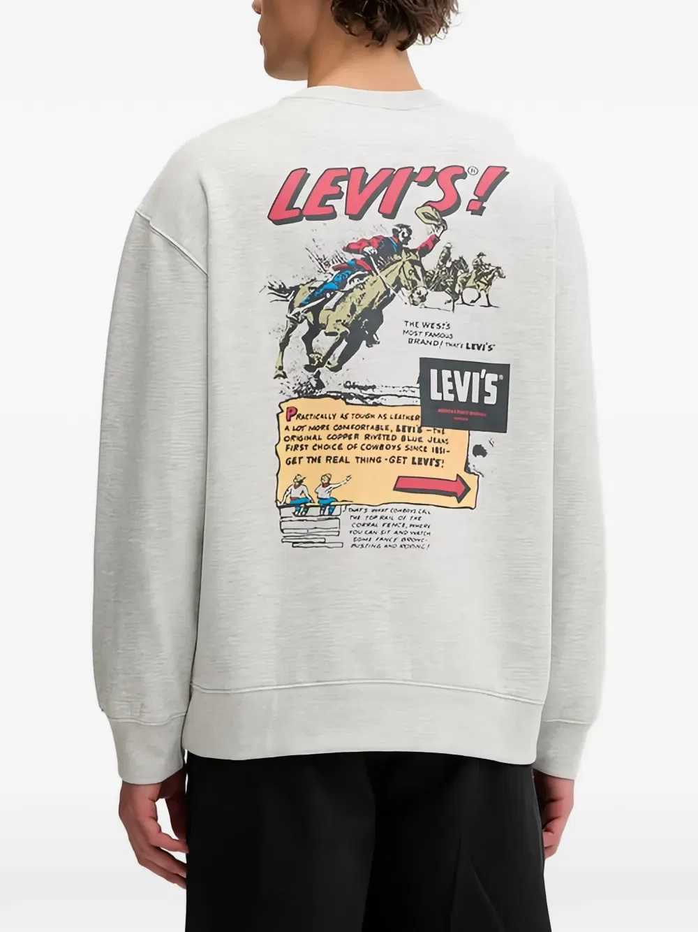 Толстовка с принтом Levi'S, серый — фото 3