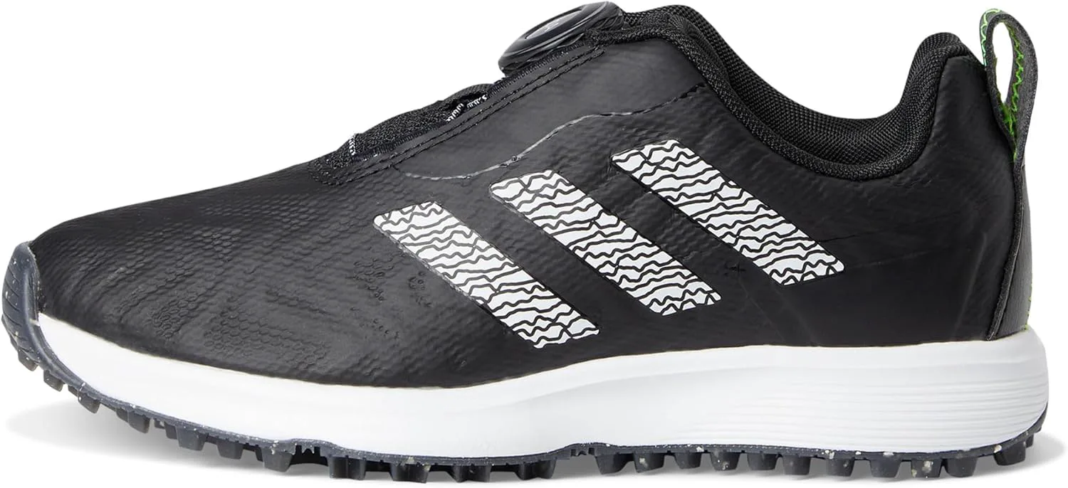 Детские кроссовки для гольфа Adidas Unisex Codechaos Boa 25 без шипов, черно-белый — фото 4
