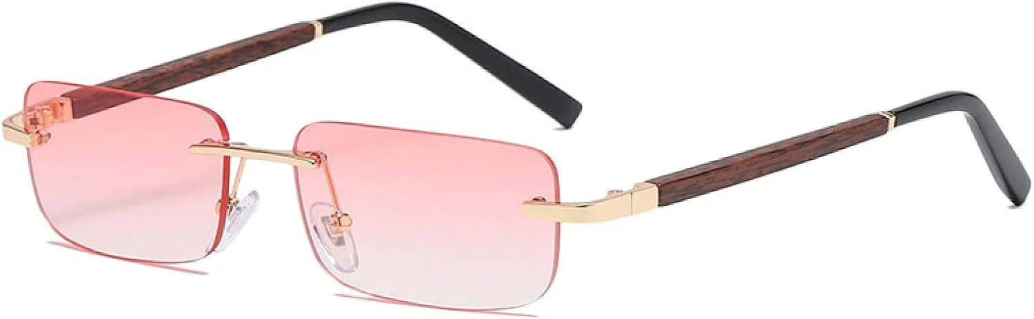 

Солнцезащитные очки с защитой от УФ-излучения UV400 для женщин и мужчин | Маленькие безободковые градиентные очки | для занятий спортом на открытом воздухе DSVIGF, 02