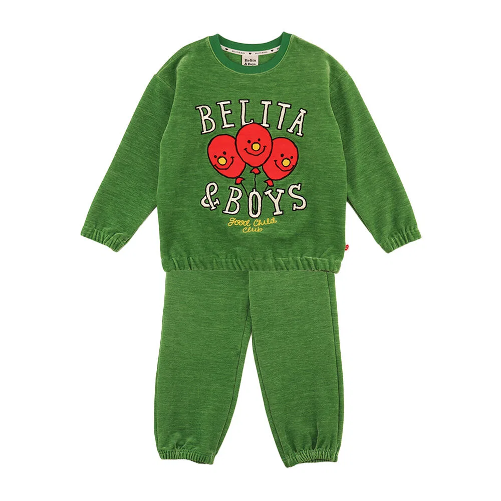 Детский велюровый комплект из свитшота и джоггеров от Belita&Boys