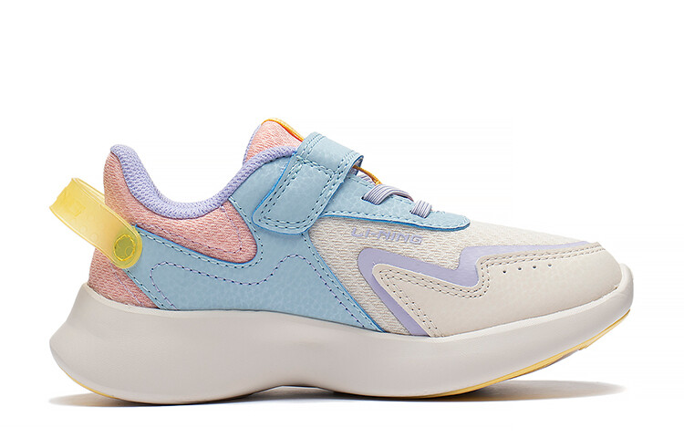 Кроссовки LINING YOUNG Kids Lifestyle Shoes Kids Low-top Custard Grey/light Navel Blue/orange Pink — фото 2