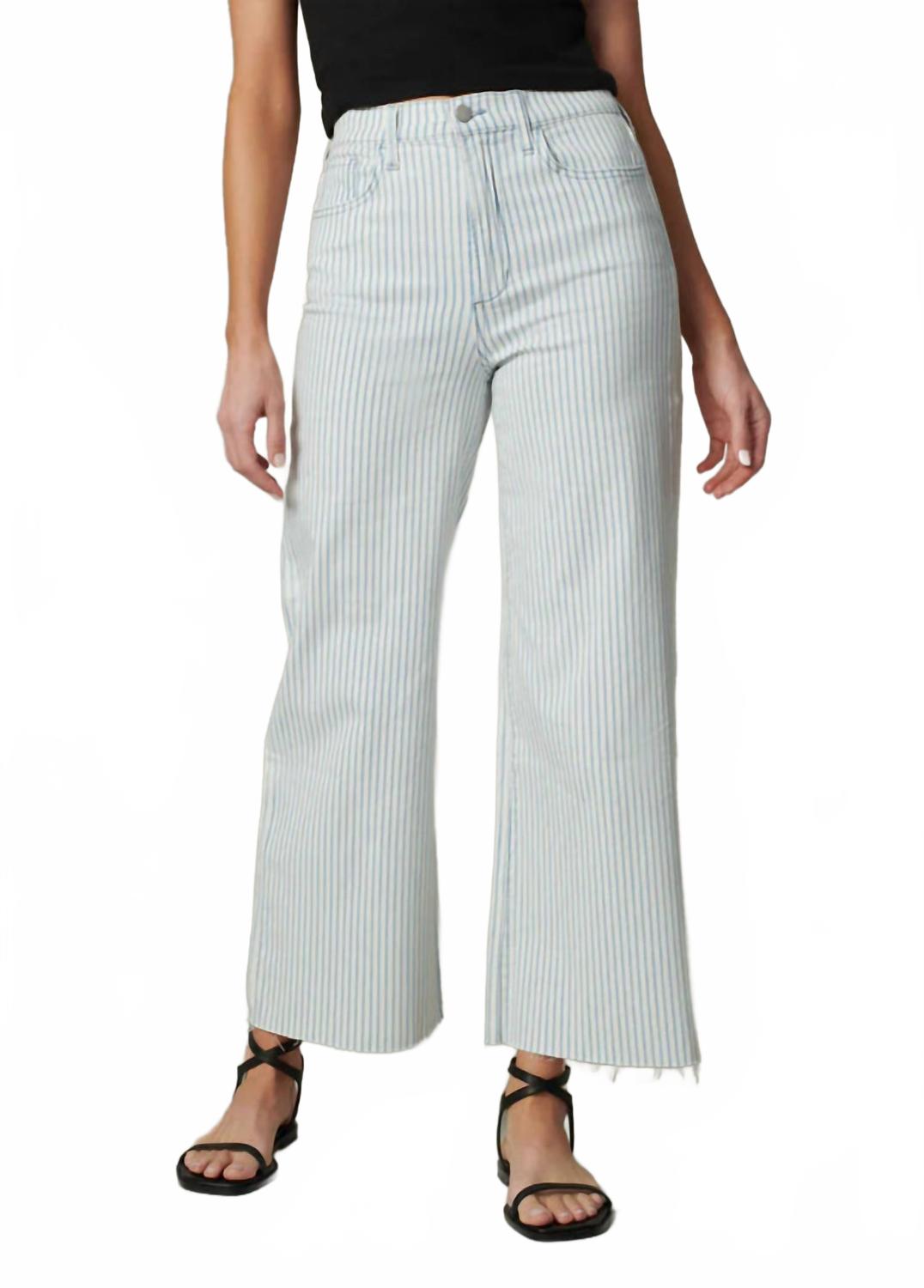 

Джинсы Mia с высокой посадкой, широкие укороченные в полоску Rail Road JOE'S Jeans, Rail Road Stripe