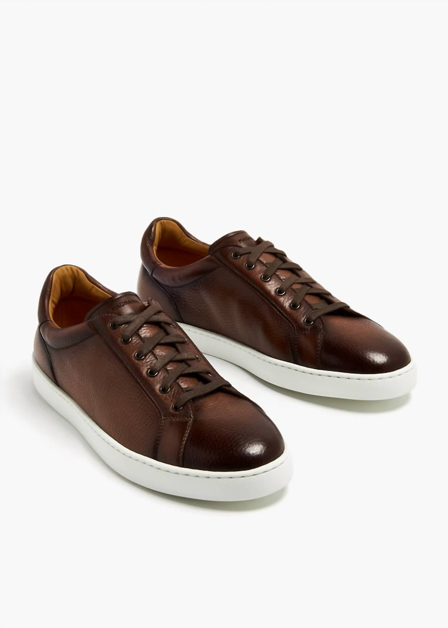 

Мужские кеды Leve Marron в коричневом цвете Magnanni