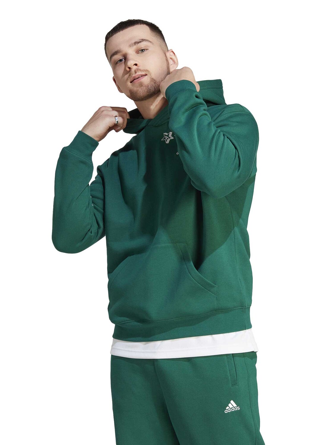 

Толстовка Adidas Sportswear Scribble Fleece Hoodie, зеленый