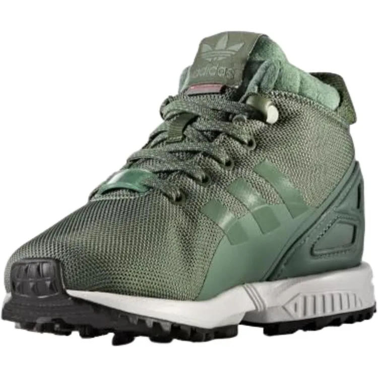 Adidas Originals ZX Flux Support высокие кроссовки для улицы зеленые детские — фото 4