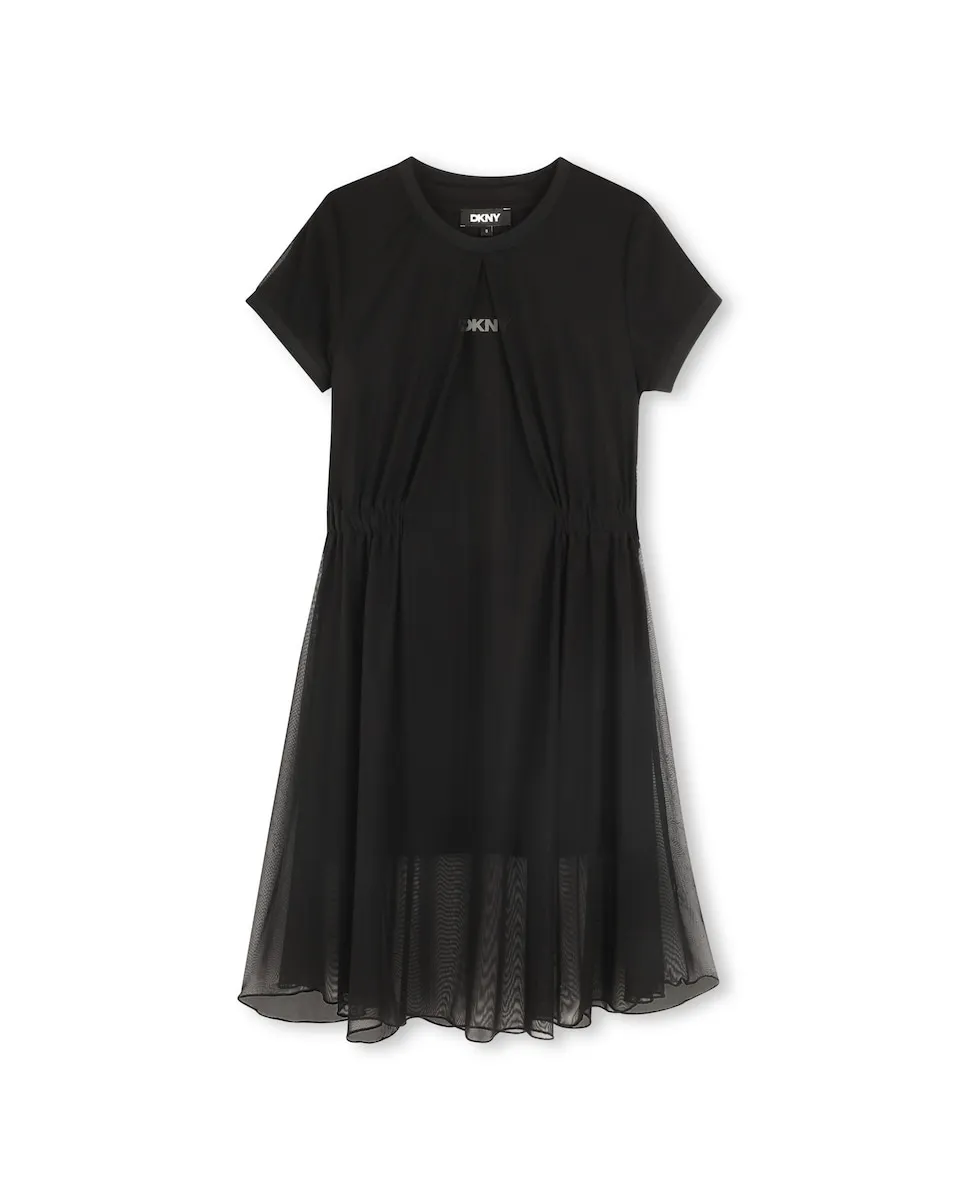 

Детское платье с короткими рукавами DKNY, черный