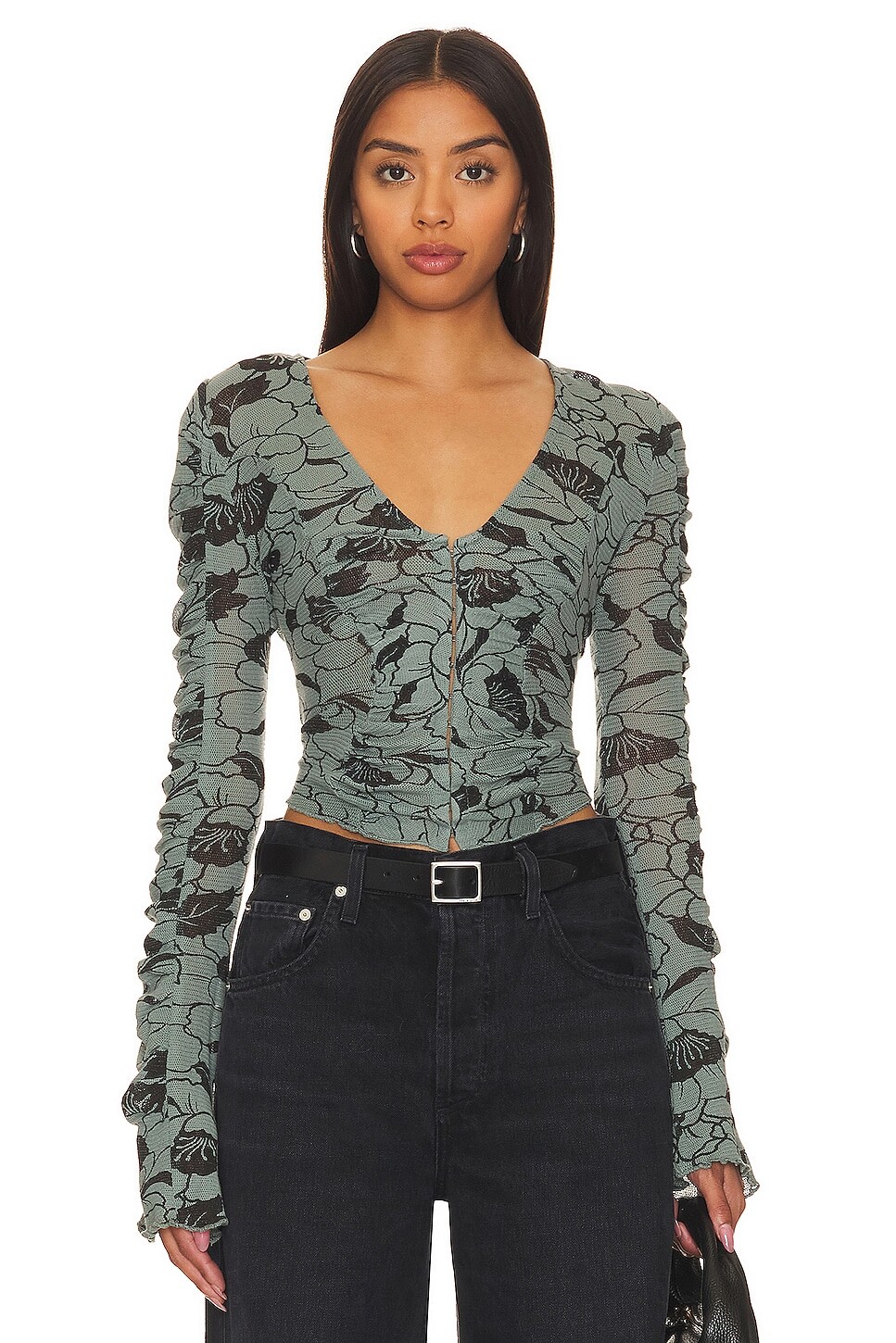 

Топ Free People Through The Meadow, цвет Steel Sea Combo
