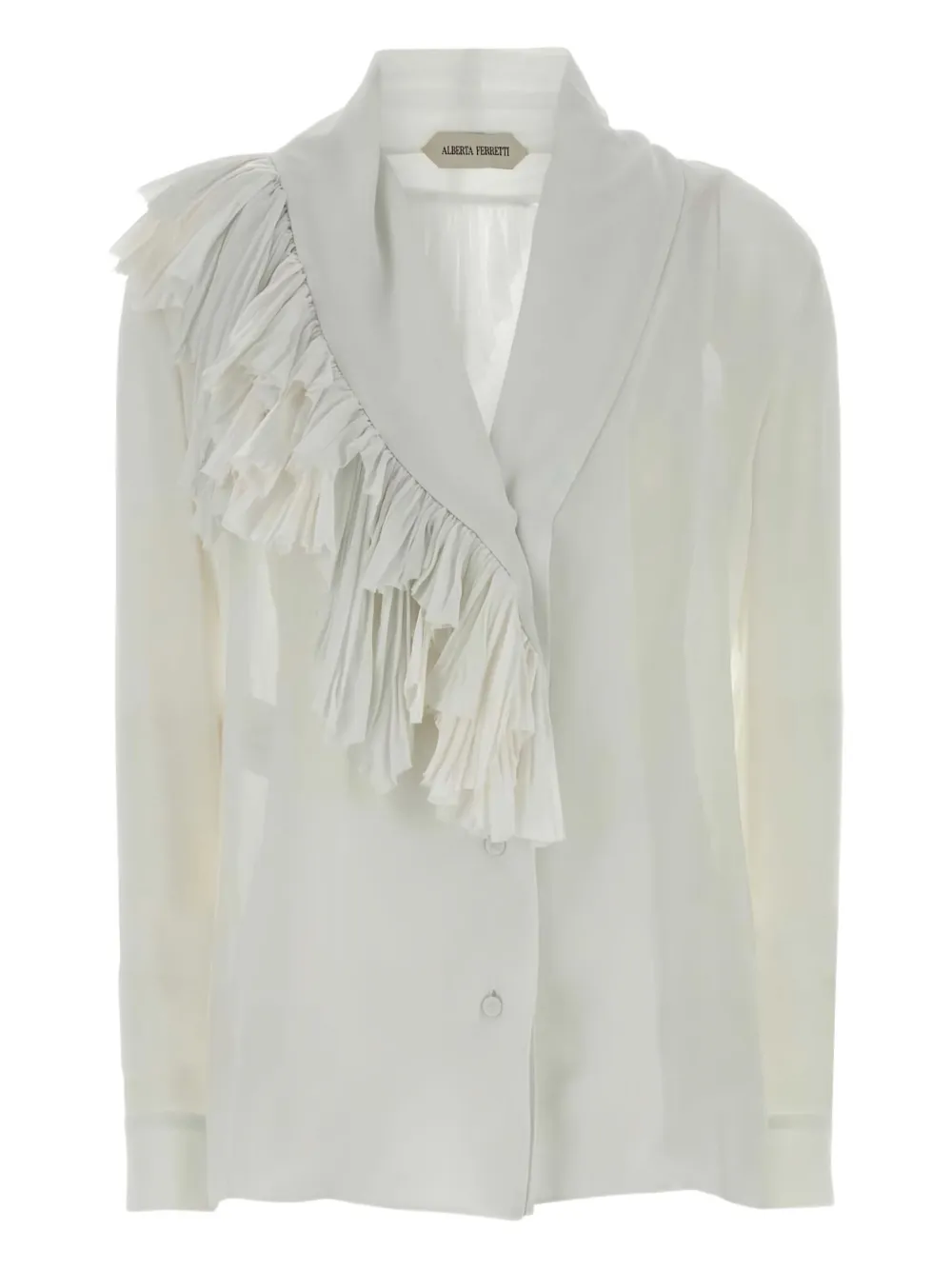 

Блузка с оборками Alberta Ferretti, белый