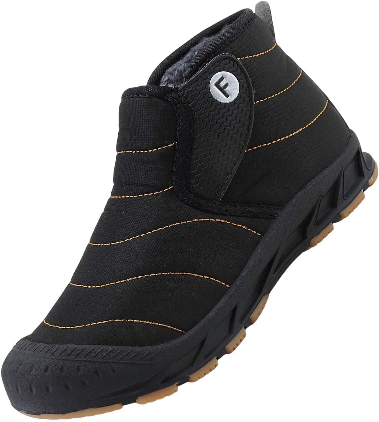 

Женские и мужские зимние ботинки для снега, слипоны на щиколотку, противоскользящие, водостойкие, полностью с меховой подкладкой, для улицы Generic, черный