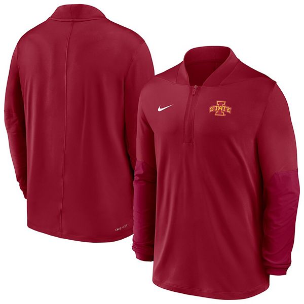 Мужская толстовка Iowa State Cyclones Dri-FIT с молнией наполовину Nike — фото 2
