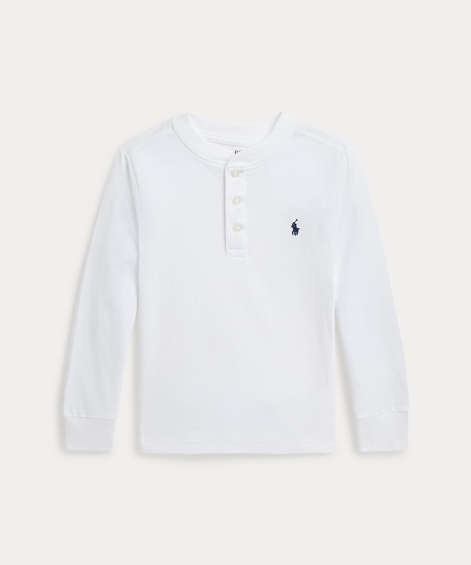 (Для мальчиков 2-7 лет) Хлопковая трикотажная рубашка-поло Polo Ralph Lauren, 100 White