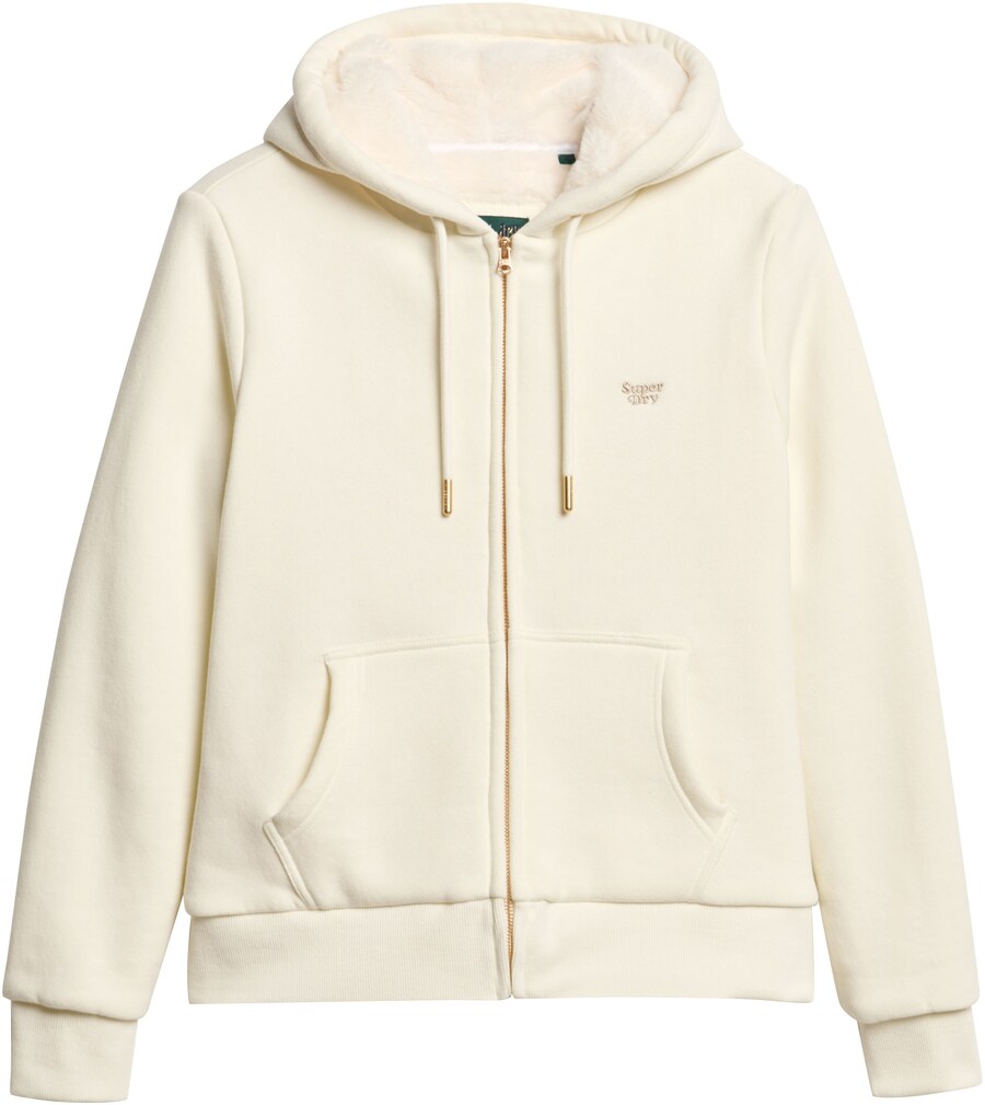 

Толстовка с капюшоном на молнии Superdry Zip-Up Hoodie, бежевый