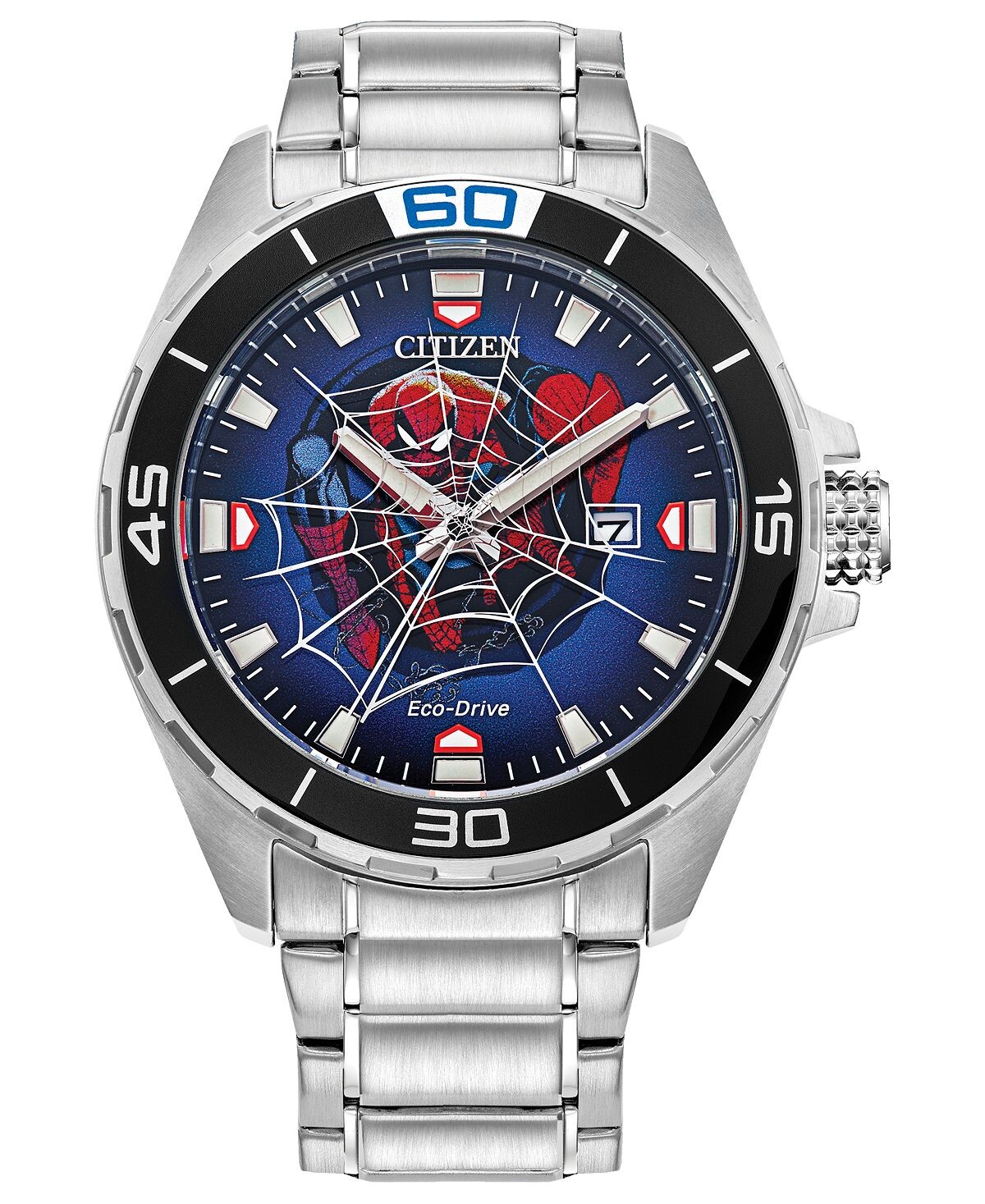 

Eco-Drive Мужские часы Marvel Spider-Man с браслетом из нержавеющей стали, 44 мм Citizen