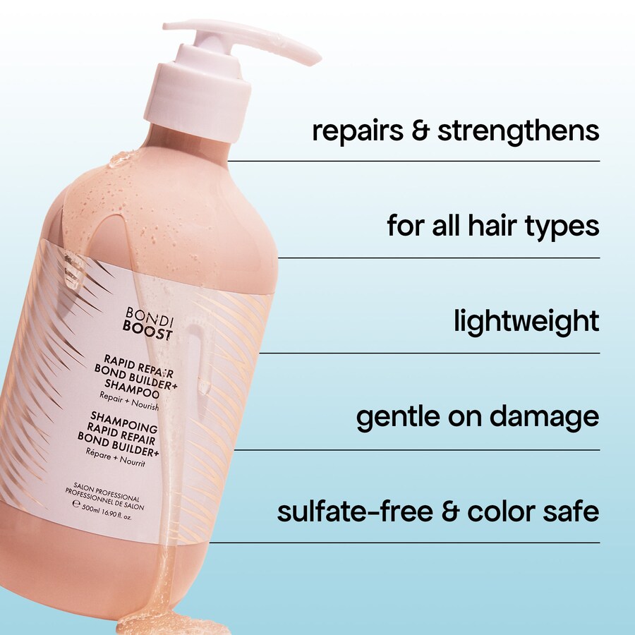 Быстровосстанавливающий шампунь для поврежденных волос Rapid Repair Bond Builder+ BondiBoost, 16.9 oz /500 ml — фото 2