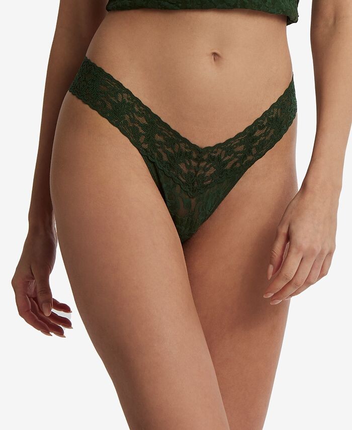 

Женские стринги Signature Lace 4911 с низкой посадкой Hanky Panky, зеленый