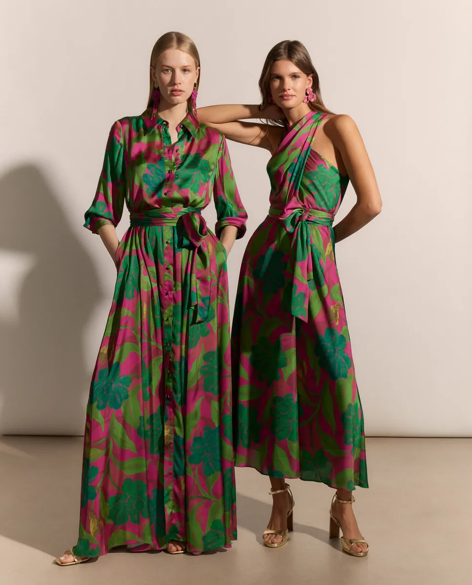 

Длинное платье-рубашка Woman Fiesta El Corte Inglés, зеленый