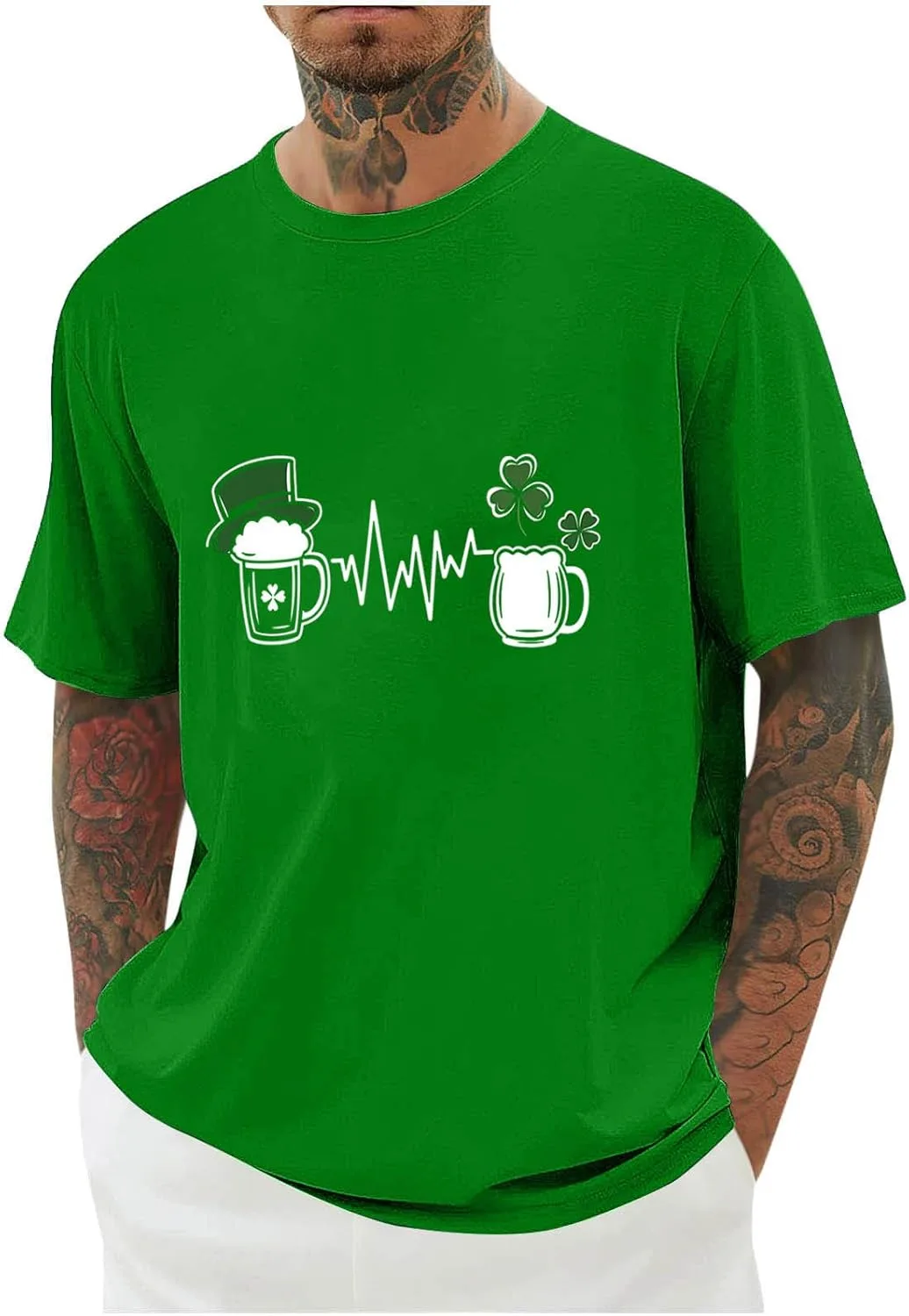 

Футболка Shamrock Beer Lovers с принтом ко Дню Святого Патрика Zeiyignr