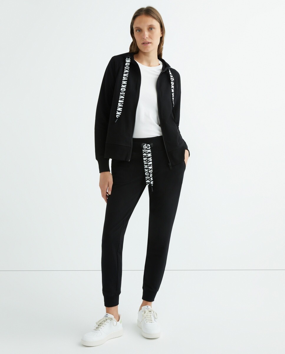 

Женские спортивные брюки со средней талией DKNY, черный