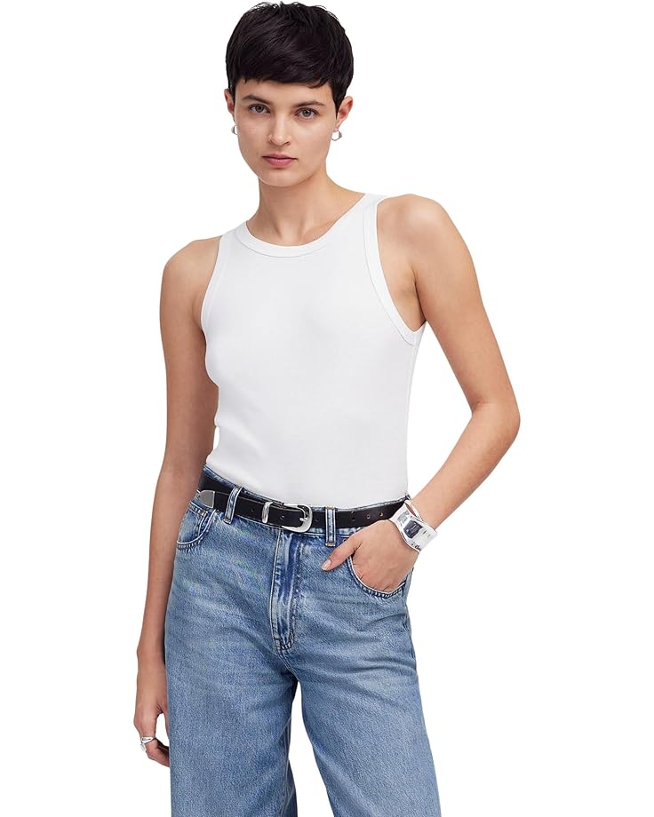 

Топ Madewell Brightside High Neck Tank, белый