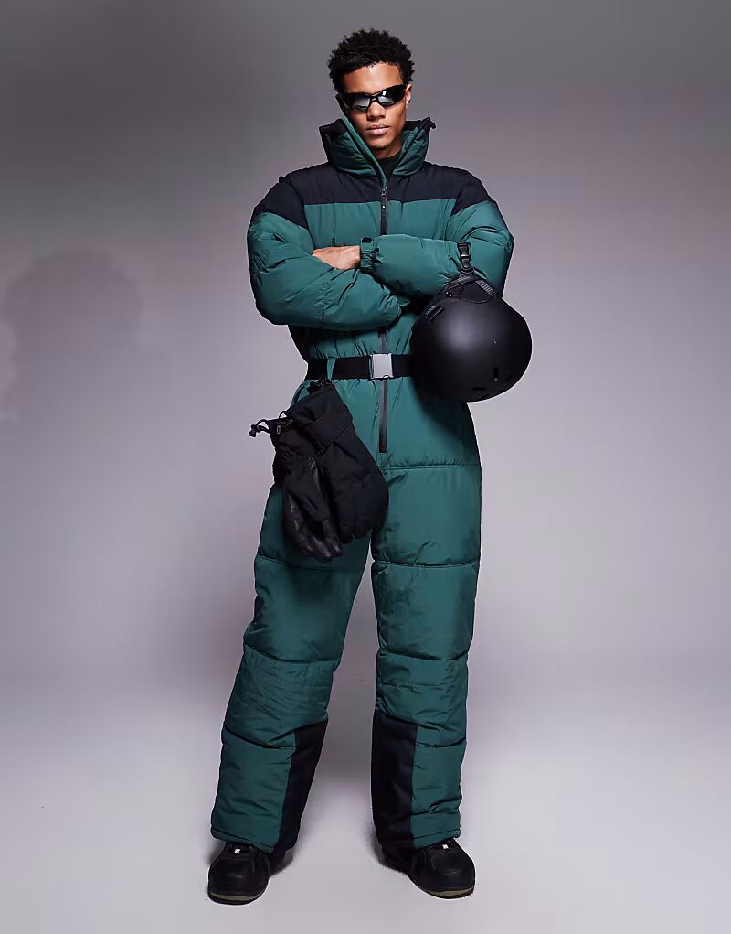 

Водоотталкивающий утепленный горнолыжный костюм в черном и зеленом цветах Asos 4505 Ski & Snow, Черный, Водоотталкивающий утепленный горнолыжный костюм в черном и зеленом цветах Asos 4505 Ski & Snow