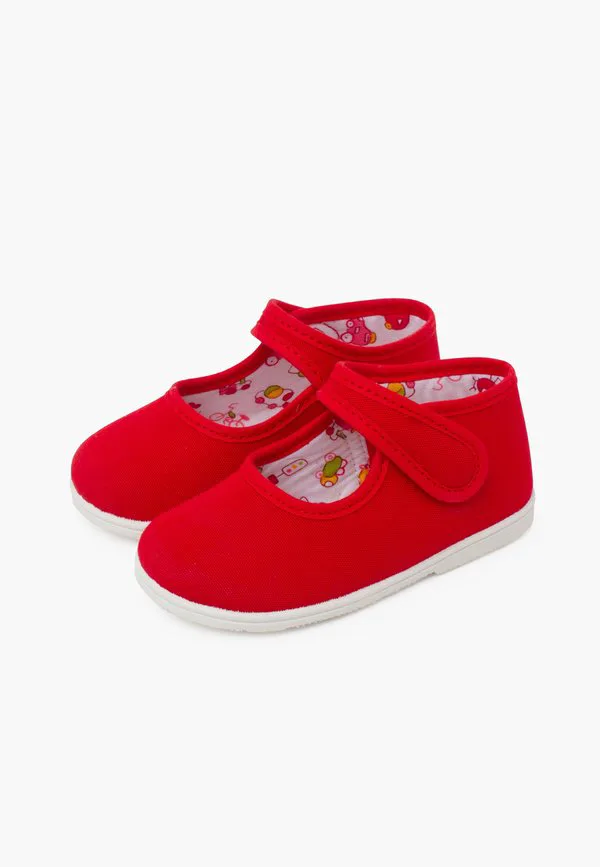 Балетки merceditas lona suela fina tira с ремешком на щиколотке Pisamonas, Rojo — фото 2